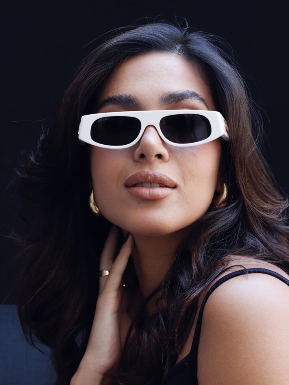NEW GUCCI SUNGLASSES WHITE GREY WOMEN EYEWEAR GUCCI GG1771S 002 - Picture 4 of 5